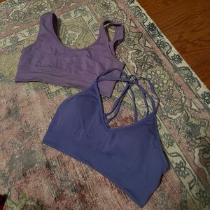 Two Aerie real good cotton bras